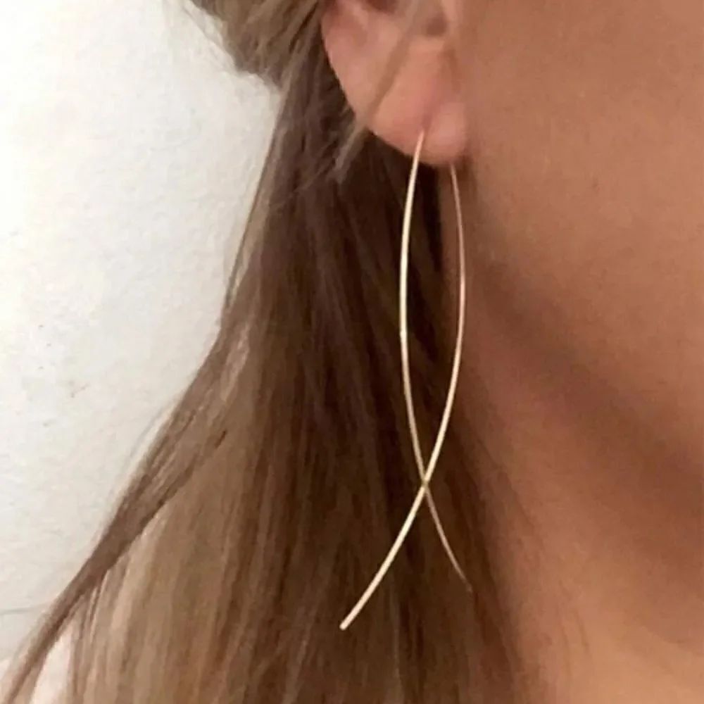 Gold threader earrings  N266